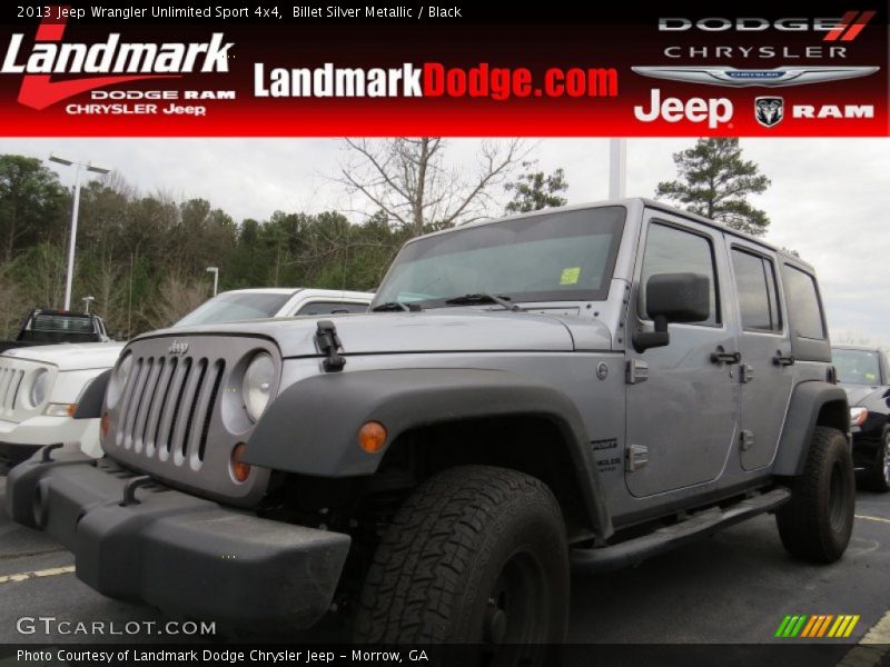 Billet Silver Metallic / Black 2013 Jeep Wrangler Unlimited Sport 4x4