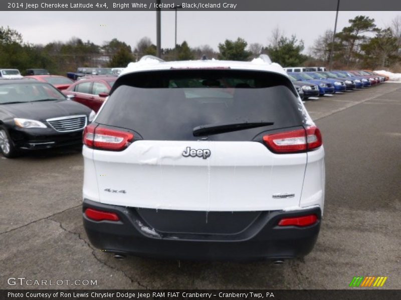 Bright White / Iceland - Black/Iceland Gray 2014 Jeep Cherokee Latitude 4x4