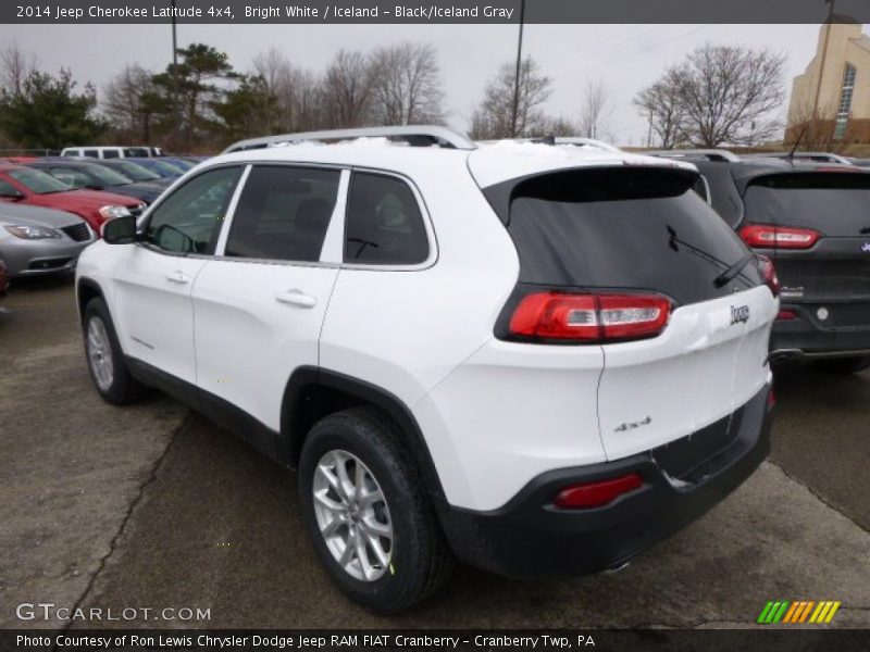 Bright White / Iceland - Black/Iceland Gray 2014 Jeep Cherokee Latitude 4x4
