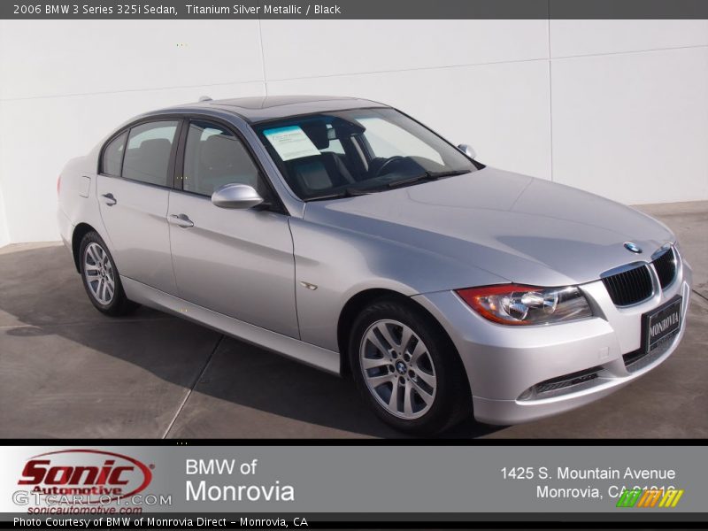 Titanium Silver Metallic / Black 2006 BMW 3 Series 325i Sedan