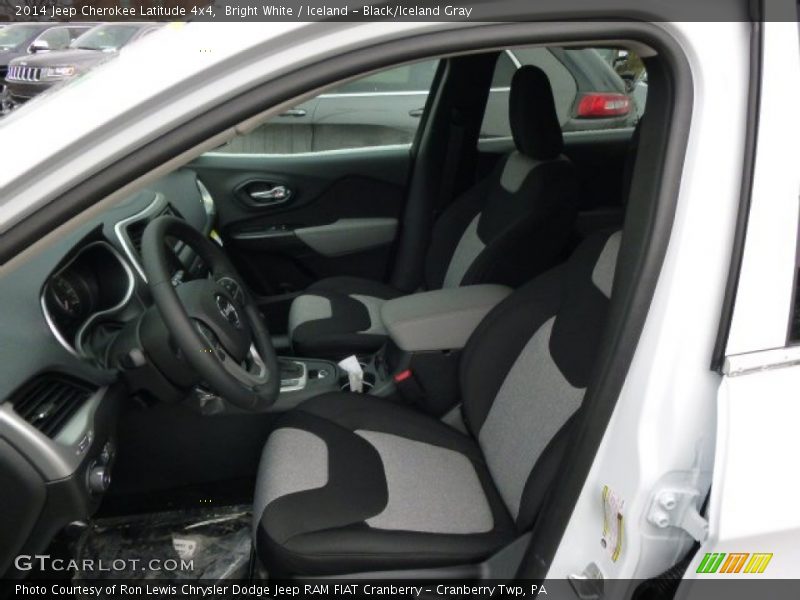 Bright White / Iceland - Black/Iceland Gray 2014 Jeep Cherokee Latitude 4x4