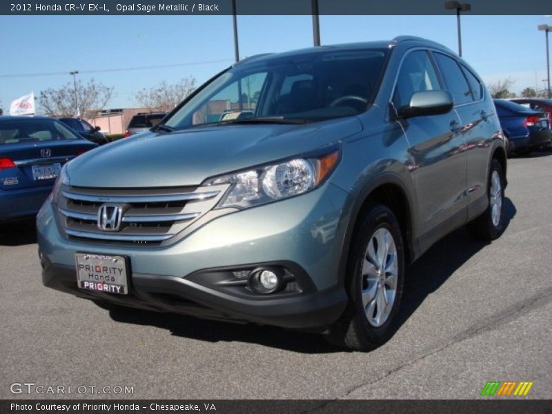 Opal Sage Metallic / Black 2012 Honda CR-V EX-L
