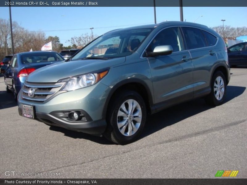 Opal Sage Metallic / Black 2012 Honda CR-V EX-L