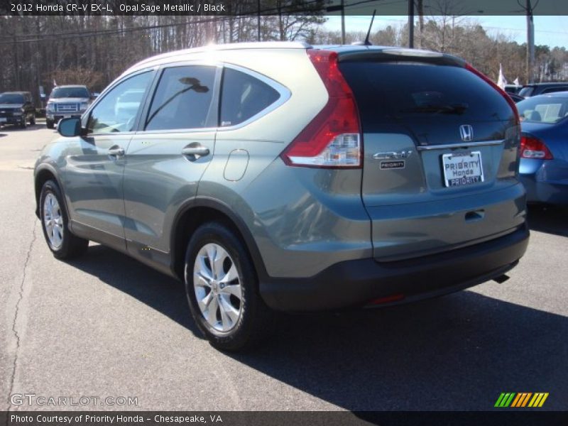 Opal Sage Metallic / Black 2012 Honda CR-V EX-L