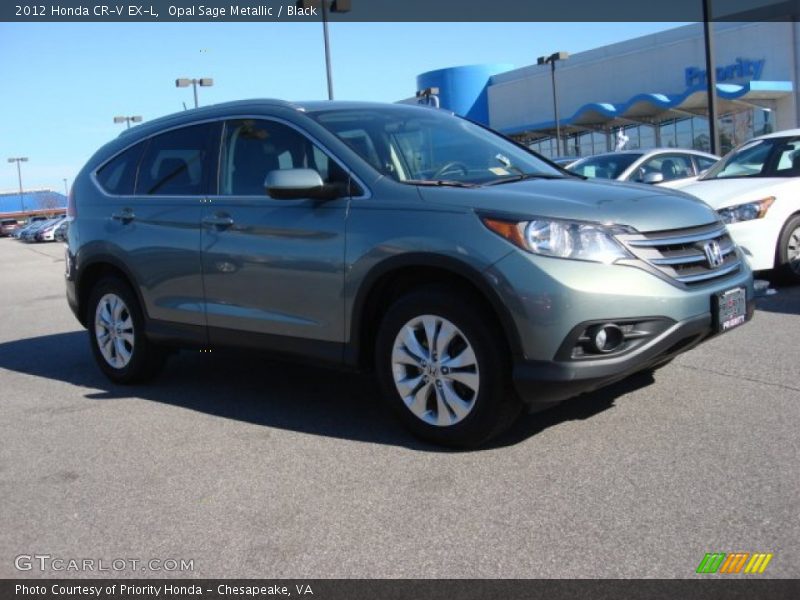 Opal Sage Metallic / Black 2012 Honda CR-V EX-L