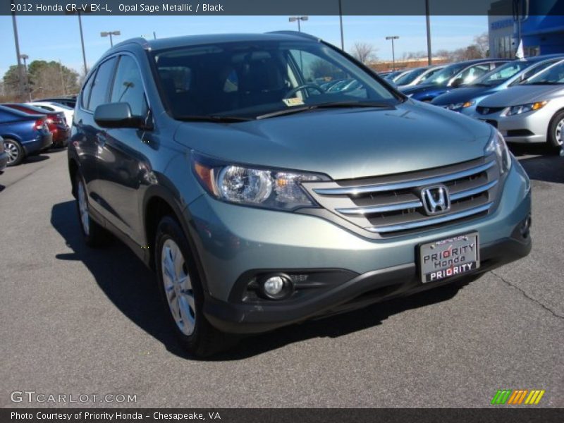 Opal Sage Metallic / Black 2012 Honda CR-V EX-L