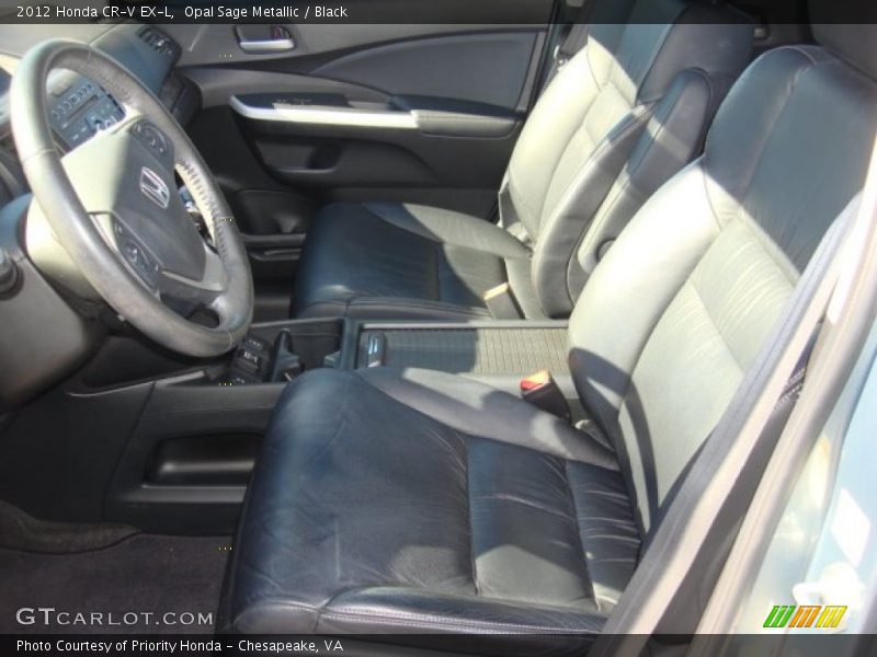 Opal Sage Metallic / Black 2012 Honda CR-V EX-L