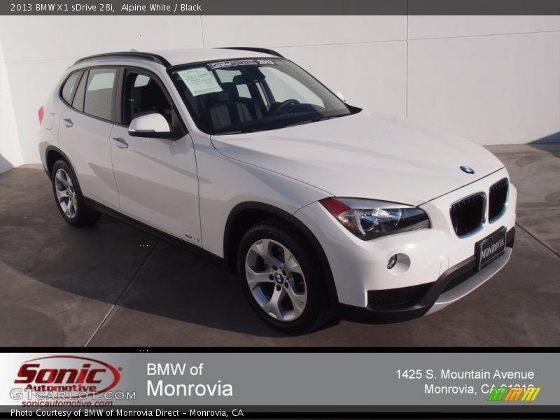 Alpine White / Black 2013 BMW X1 sDrive 28i