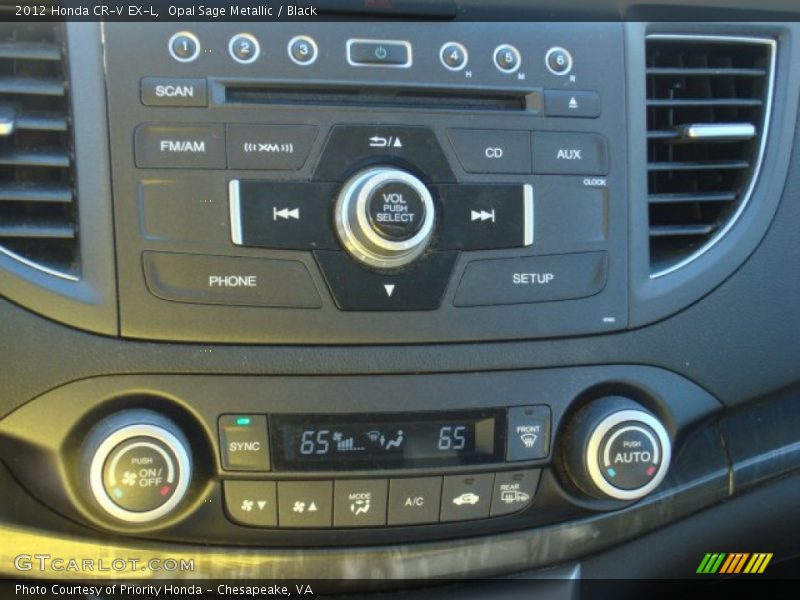 Opal Sage Metallic / Black 2012 Honda CR-V EX-L