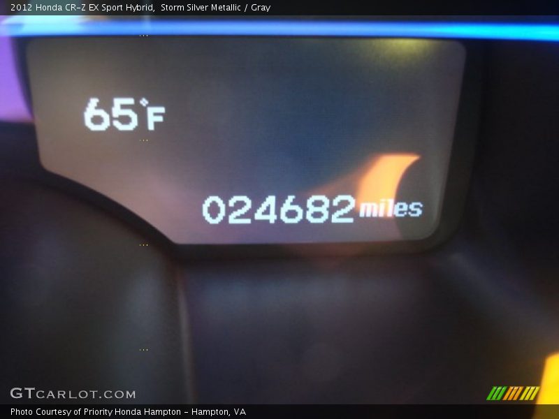 Storm Silver Metallic / Gray 2012 Honda CR-Z EX Sport Hybrid