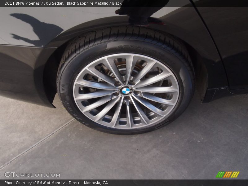 Black Sapphire Metallic / Black 2011 BMW 7 Series 750Li Sedan