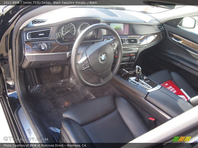 Black Sapphire Metallic / Black 2011 BMW 7 Series 750Li Sedan