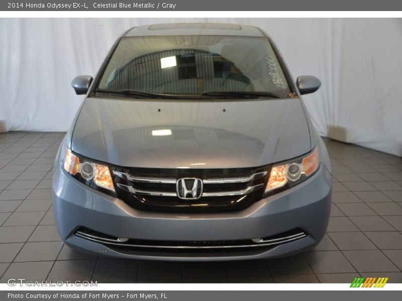 Celestial Blue Metallic / Gray 2014 Honda Odyssey EX-L