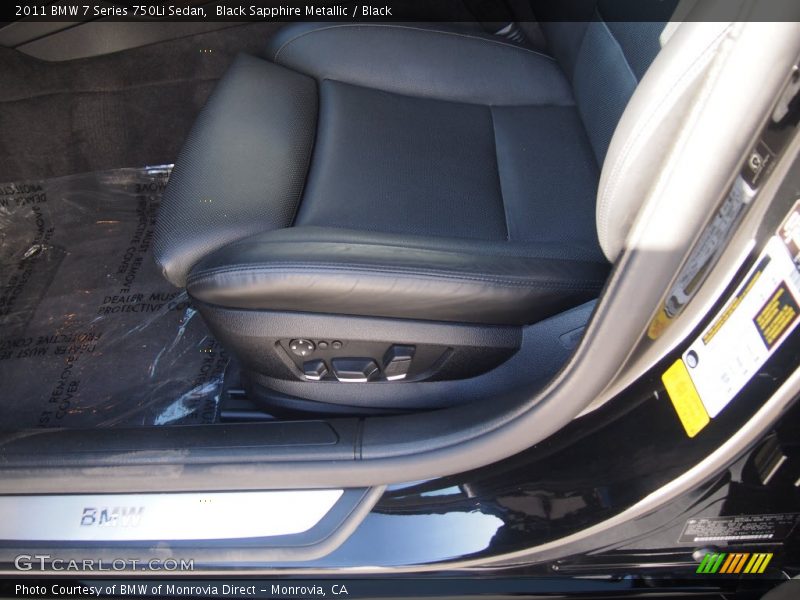 Black Sapphire Metallic / Black 2011 BMW 7 Series 750Li Sedan