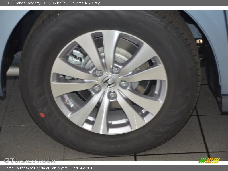 Celestial Blue Metallic / Gray 2014 Honda Odyssey EX-L