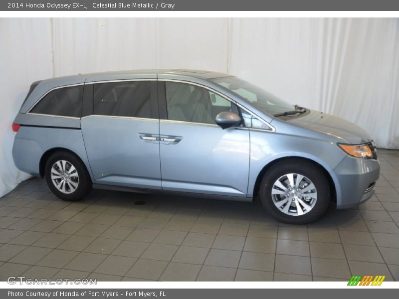 Celestial Blue Metallic / Gray 2014 Honda Odyssey EX-L