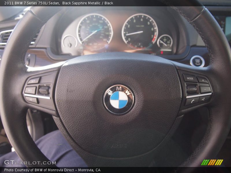 Black Sapphire Metallic / Black 2011 BMW 7 Series 750Li Sedan