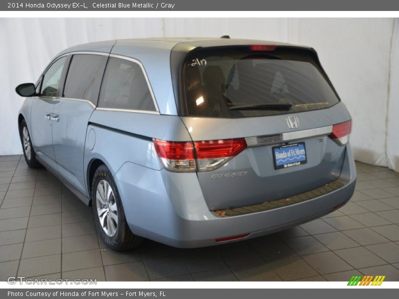 Celestial Blue Metallic / Gray 2014 Honda Odyssey EX-L