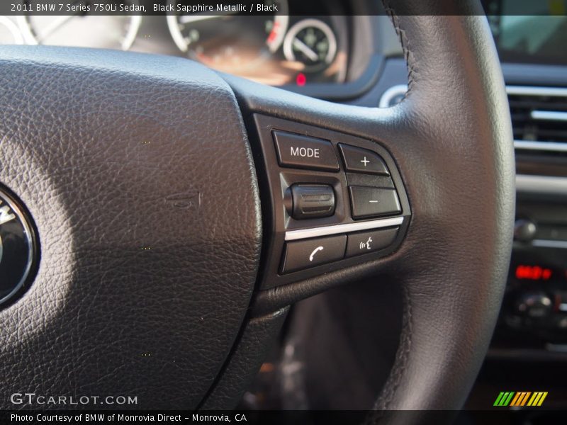 Black Sapphire Metallic / Black 2011 BMW 7 Series 750Li Sedan