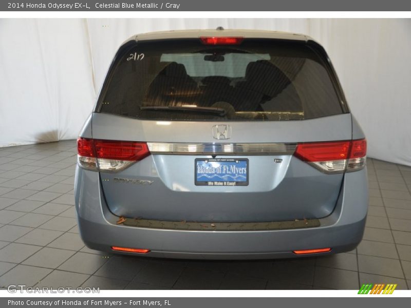 Celestial Blue Metallic / Gray 2014 Honda Odyssey EX-L