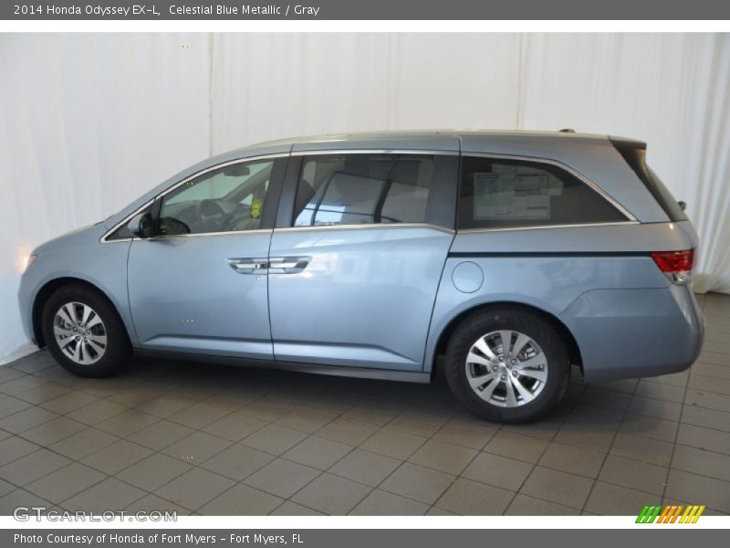 Celestial Blue Metallic / Gray 2014 Honda Odyssey EX-L