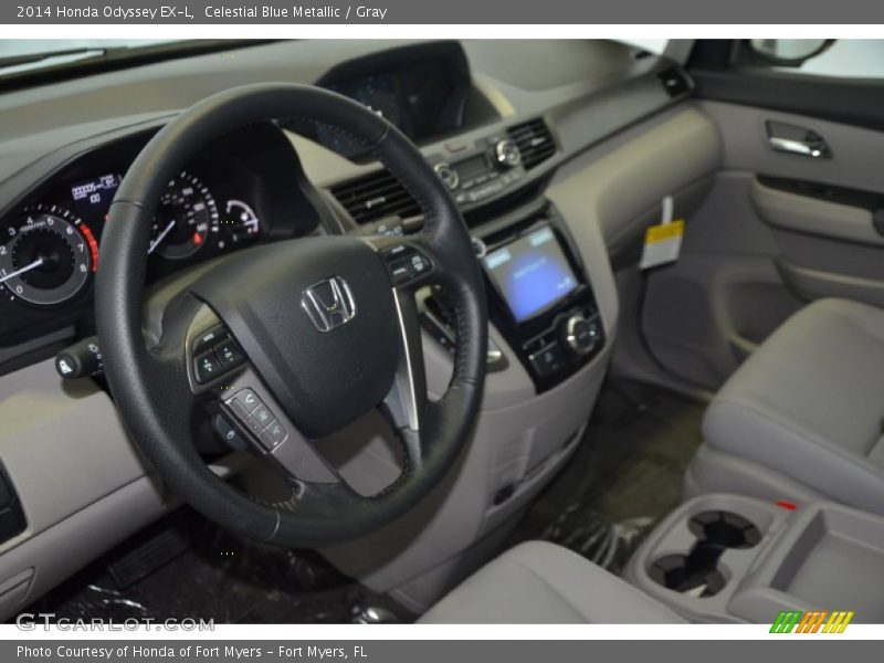 Celestial Blue Metallic / Gray 2014 Honda Odyssey EX-L