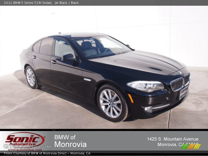Jet Black / Black 2011 BMW 5 Series 528i Sedan
