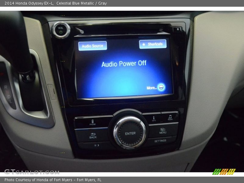 Celestial Blue Metallic / Gray 2014 Honda Odyssey EX-L