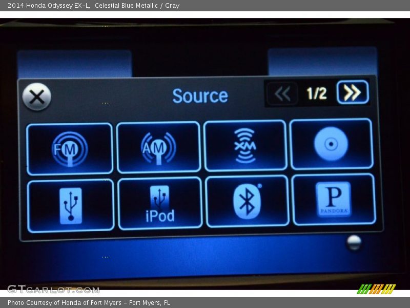 Celestial Blue Metallic / Gray 2014 Honda Odyssey EX-L