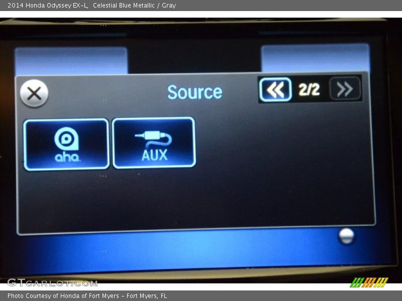 Celestial Blue Metallic / Gray 2014 Honda Odyssey EX-L