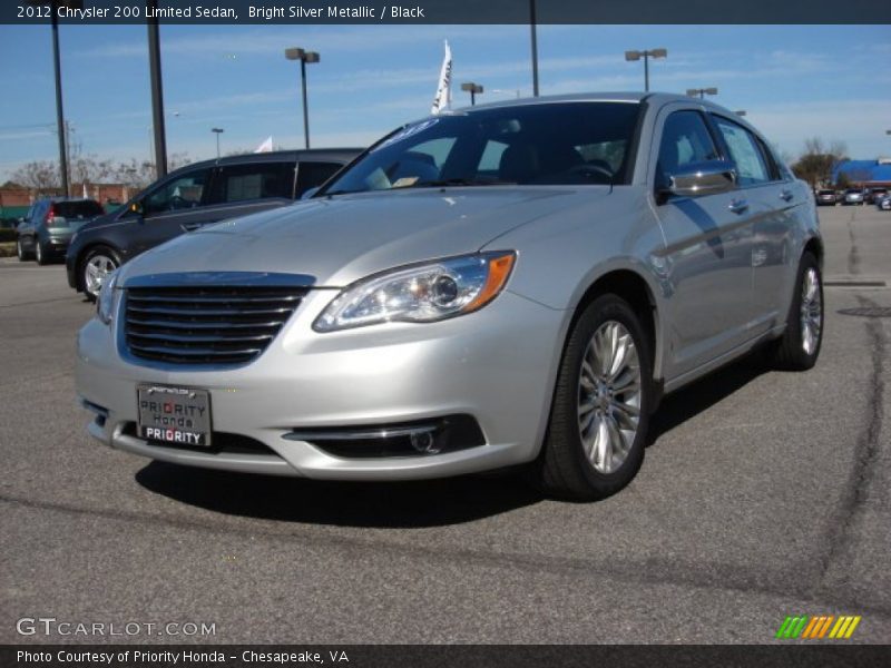 Bright Silver Metallic / Black 2012 Chrysler 200 Limited Sedan