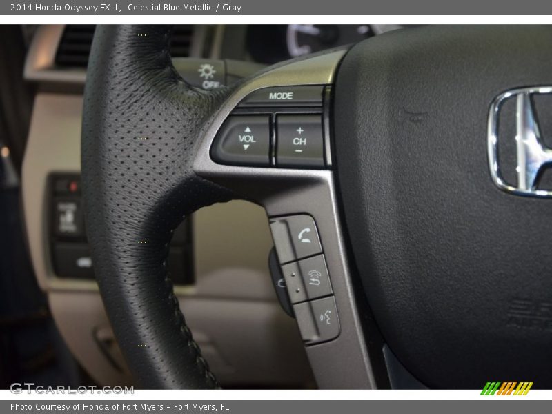 Celestial Blue Metallic / Gray 2014 Honda Odyssey EX-L