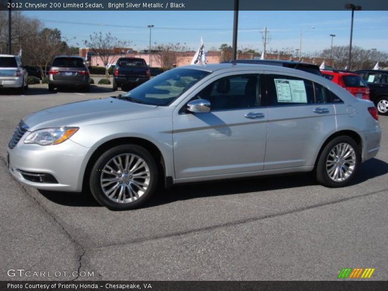 Bright Silver Metallic / Black 2012 Chrysler 200 Limited Sedan