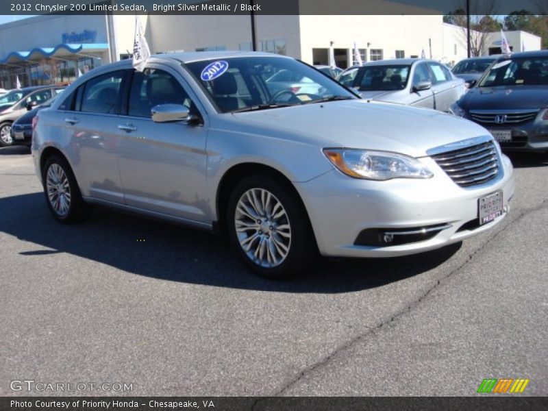 Bright Silver Metallic / Black 2012 Chrysler 200 Limited Sedan