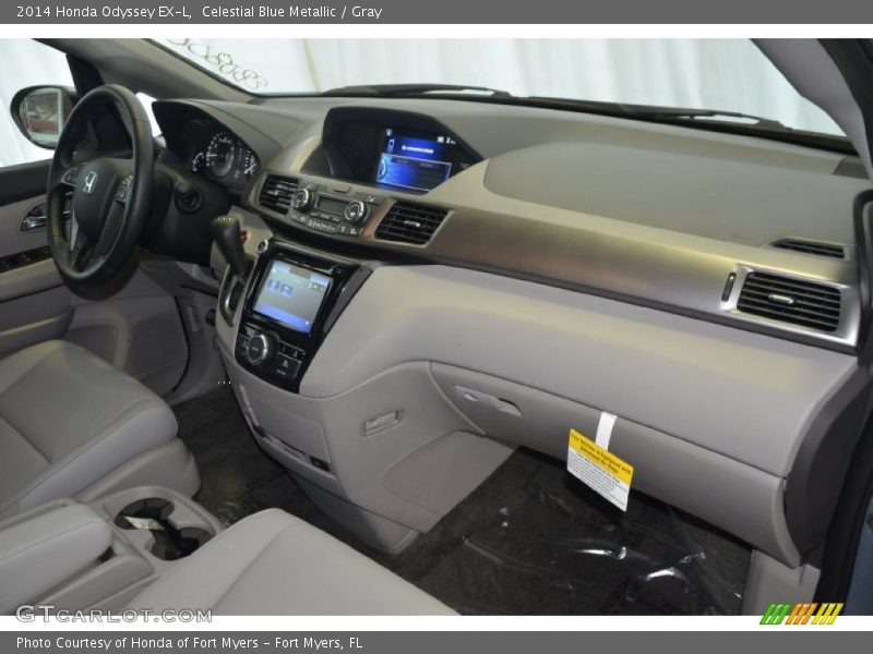 Celestial Blue Metallic / Gray 2014 Honda Odyssey EX-L