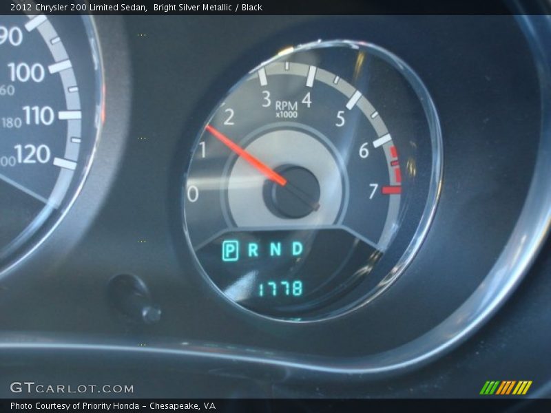 Bright Silver Metallic / Black 2012 Chrysler 200 Limited Sedan