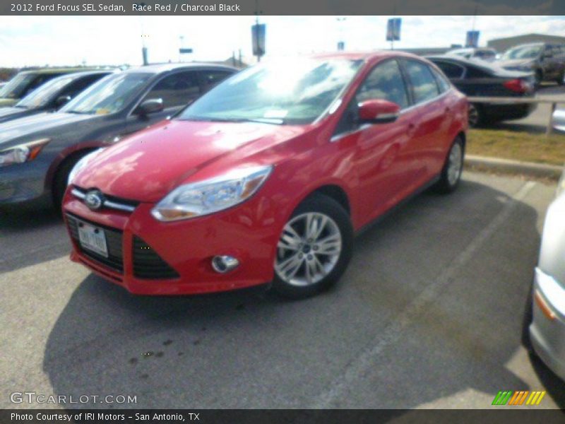 Race Red / Charcoal Black 2012 Ford Focus SEL Sedan