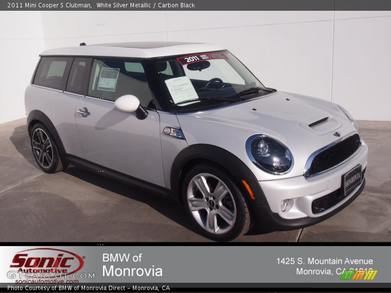 White Silver Metallic / Carbon Black 2011 Mini Cooper S Clubman