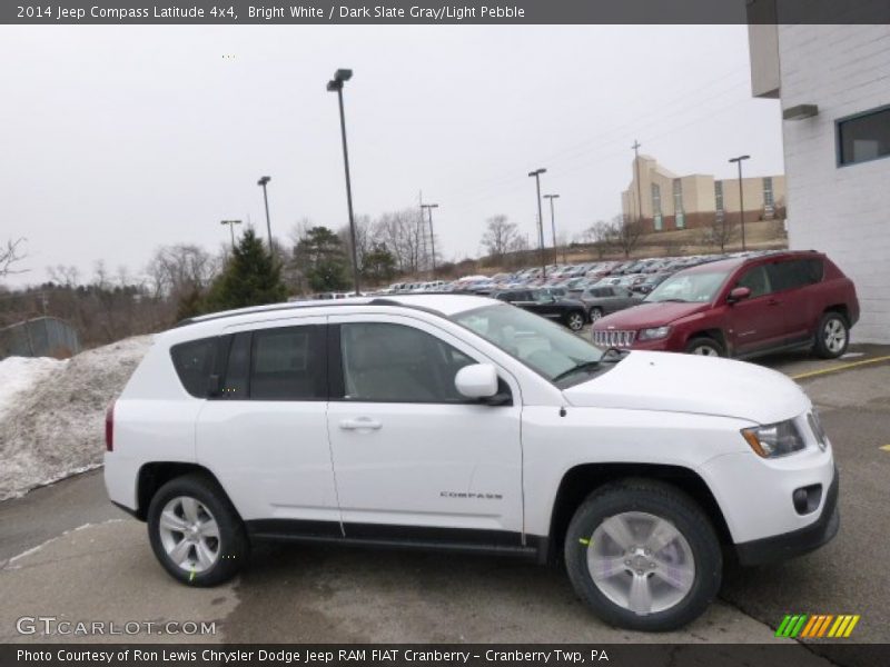 Bright White / Dark Slate Gray/Light Pebble 2014 Jeep Compass Latitude 4x4