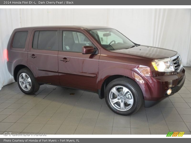 Dark Cherry Pearl / Black 2014 Honda Pilot EX-L