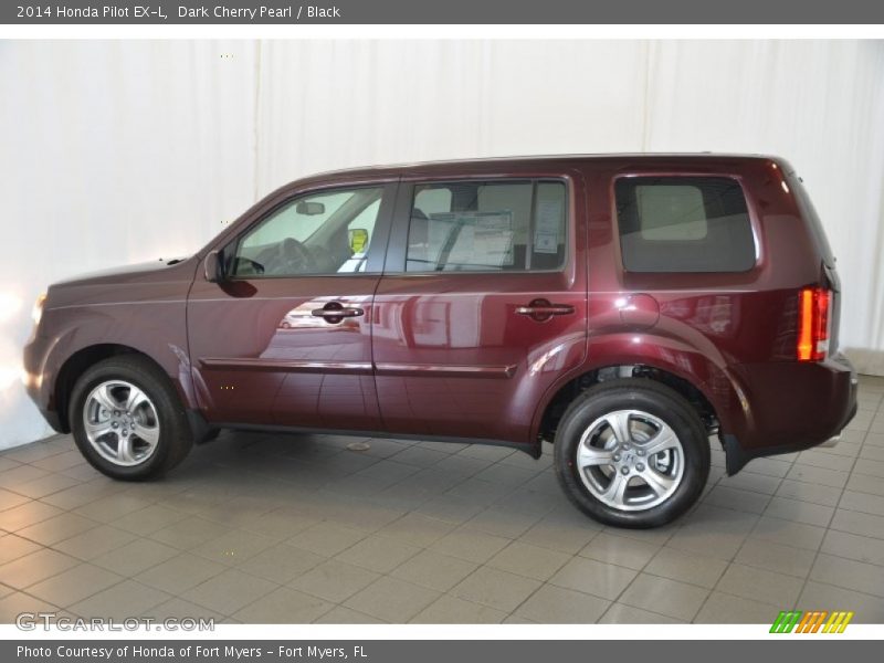 Dark Cherry Pearl / Black 2014 Honda Pilot EX-L