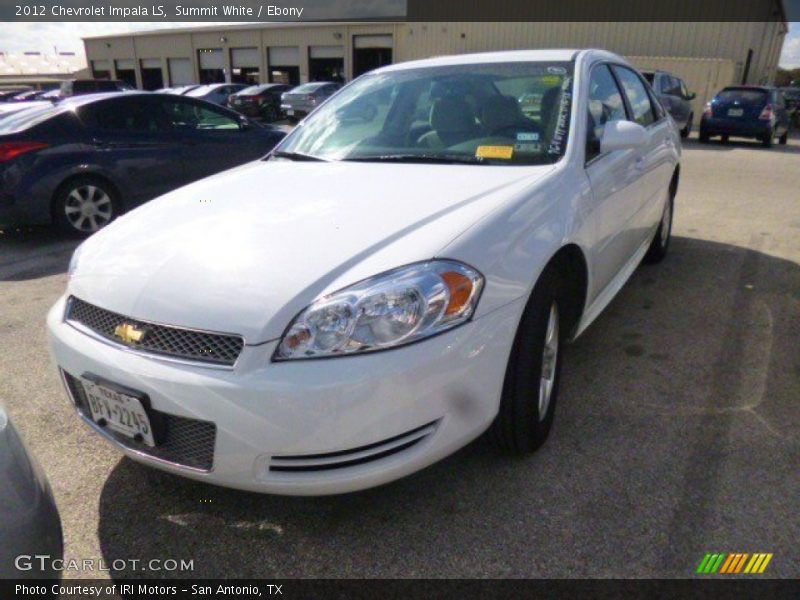 Summit White / Ebony 2012 Chevrolet Impala LS