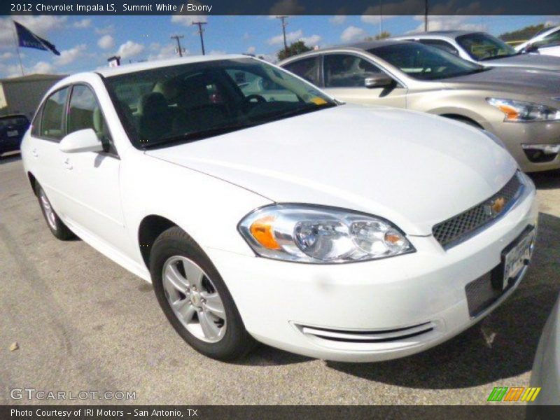 Summit White / Ebony 2012 Chevrolet Impala LS