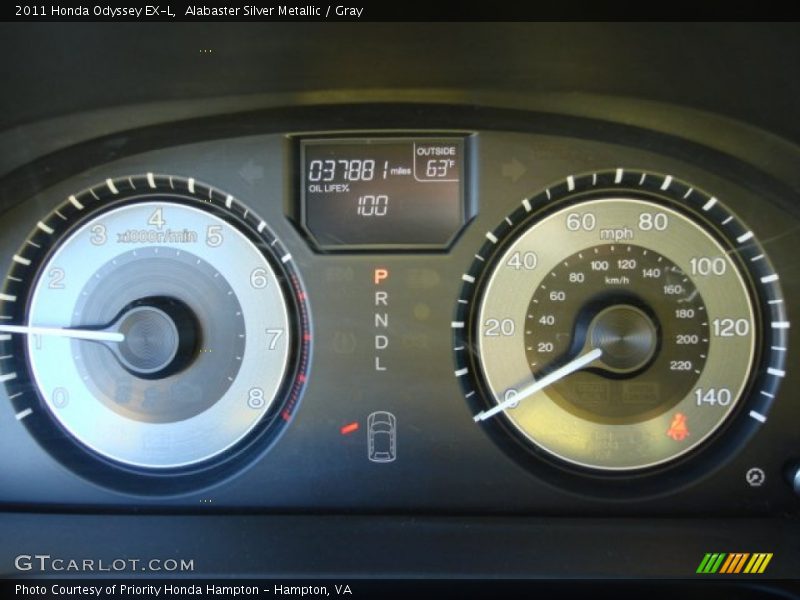 Alabaster Silver Metallic / Gray 2011 Honda Odyssey EX-L