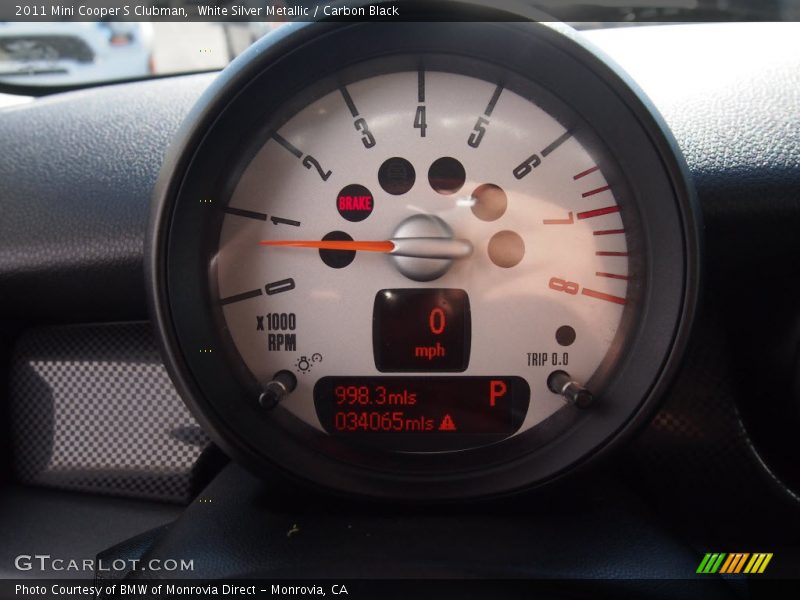 White Silver Metallic / Carbon Black 2011 Mini Cooper S Clubman