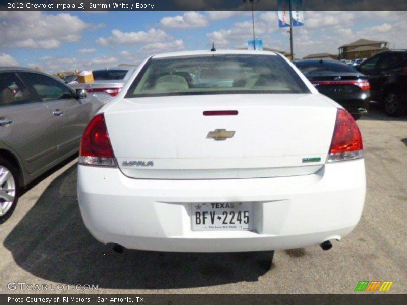 Summit White / Ebony 2012 Chevrolet Impala LS