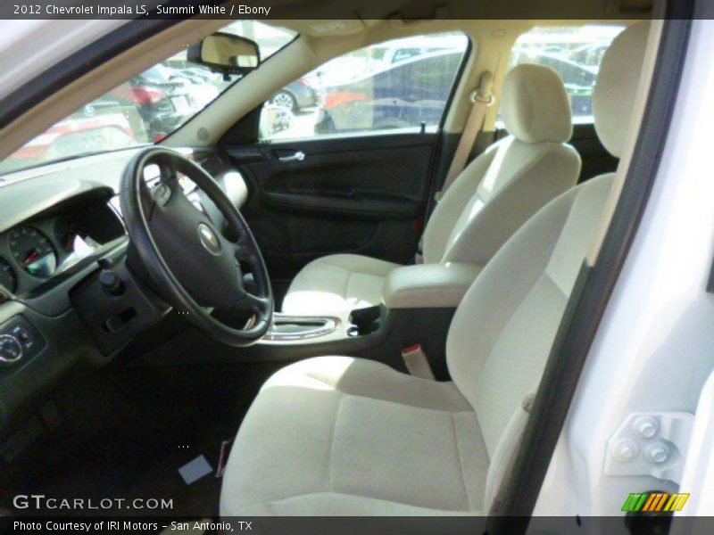 Summit White / Ebony 2012 Chevrolet Impala LS
