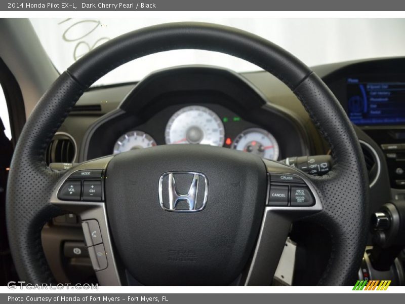Dark Cherry Pearl / Black 2014 Honda Pilot EX-L