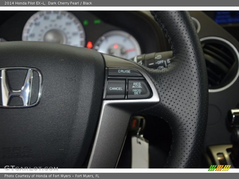 Dark Cherry Pearl / Black 2014 Honda Pilot EX-L