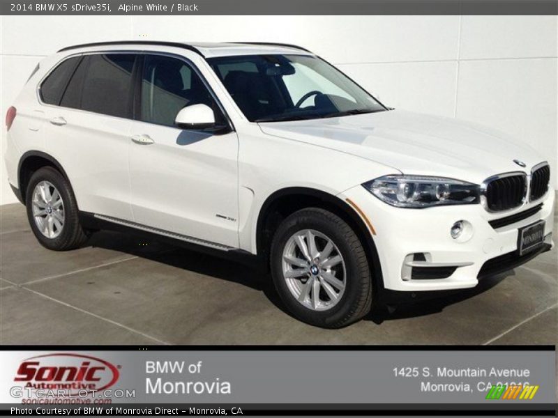 Alpine White / Black 2014 BMW X5 sDrive35i
